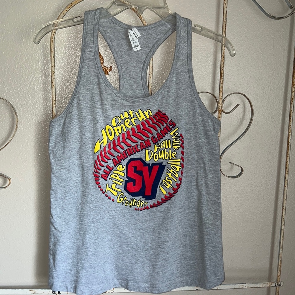 BELLA-CANVAS. WOMEN'S TANK TOP. BASBALL TALK. SIZE M